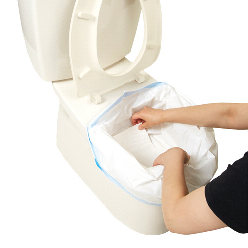 たのめーる】竹虎 ポータブルトイレ処理袋 キュッとポン ロール
