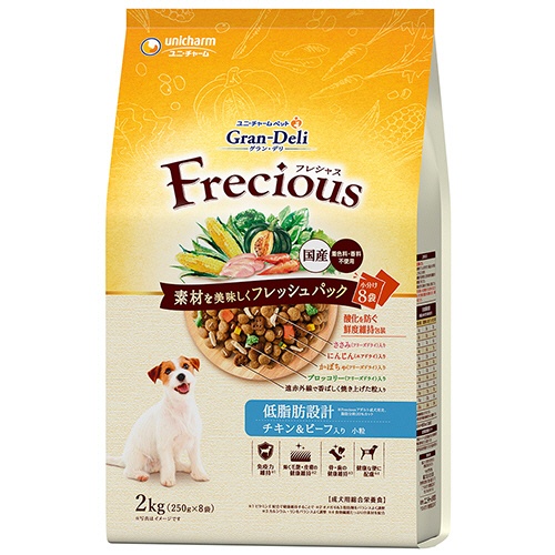 ユニ・チャーム　グラン・デリ　Ｆｒｅｃｉｏｕｓ　低脂肪設計　チキン＆ビーフ入り　２ｋｇ（２５０ｇ×８袋）　１パック1