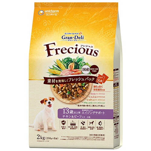 ユニ・チャーム　グラン・デリ　Ｆｒｅｃｉｏｕｓ　１３歳以上用　チキン＆ビーフ入り　２ｋｇ（２５０ｇ×８袋）　１パック1