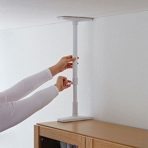 平安伸銅工業　家具転倒防止突っ張り棒　３５－５０ｃｍ　マットホワイト　ＵＥＱ－３５Ｗ　１パック（２本）5