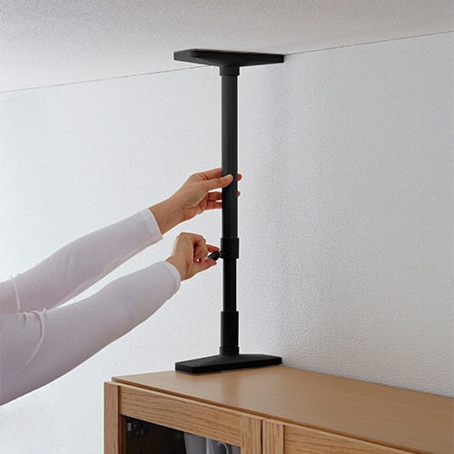 平安伸銅工業　家具転倒防止突っ張り棒　３５－５０ｃｍ　マットブラック　ＵＥＱ－３５Ｋ　１パック（２本）5