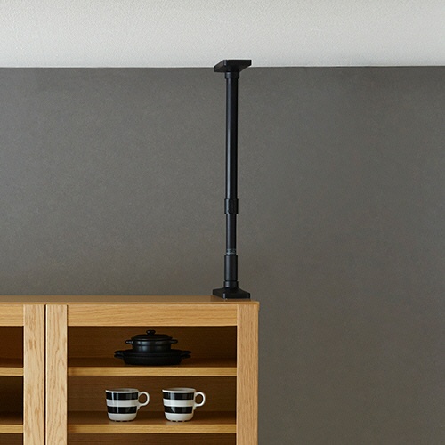 平安伸銅工業　家具転倒防止突っ張り棒　３５－５０ｃｍ　マットブラック　ＵＥＱ－３５Ｋ　１パック（２本）6