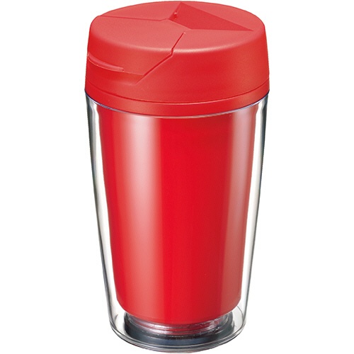 トレードワークス　カスタムデザインタンブラーＦＣ　３５０ｍｌ　レッド　ＴＳ－０６１６－００２　１箱（６０個）1
