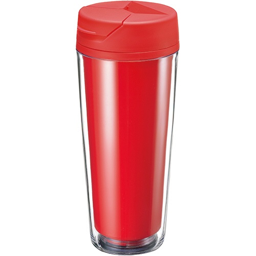 トレードワークス　カスタムデザインタンブラーＦＣ　５００ｍｌ　レッド　ＴＳ－０６１７－００２　１箱（５０個）1