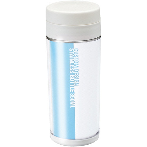 トレードワークス　カスタムデザインステンレスボトル　３５０ｍｌ　ホワイト　ＴＳ－０８８８－０４４　１箱（４０個）1