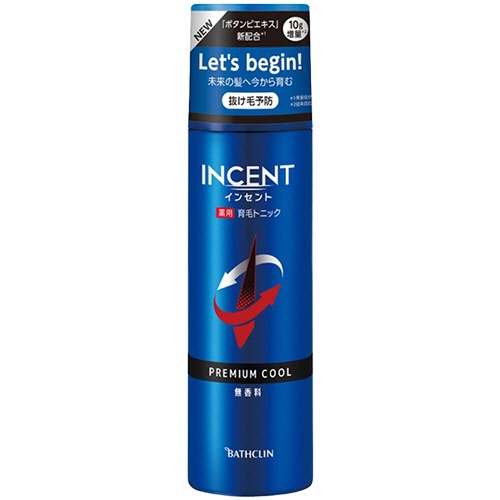 バスクリン　インセント　薬用育毛トニック　無香料　プレミアムクール　１９０ｇ　１本1