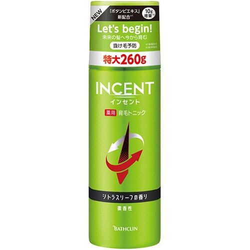 バスクリン　インセント　薬用育毛トニック　微香性　２６０ｇ　１本1