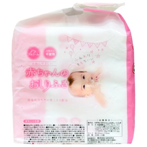 昭和紙工　ＭＩＳＥＲＡ　赤ちゃんのおしりふき　１パック（６４０枚：８０枚×８個）2