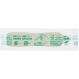 シモジマ　ＨＥＩＫＯ　紙製カトラリー　エコスプーン　Ｓ１０Ｐ　１０ｃｍ　個包装　＃００４６３７０１３　１パック（１００本）2
