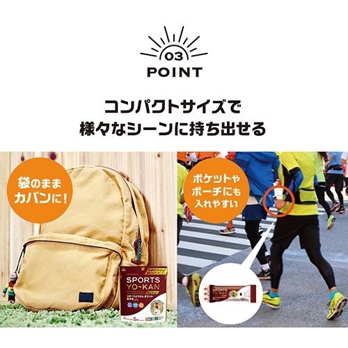 井村屋　スポーツようかんポケット　あずき　９０ｇ（１８ｇ×５本）　１パック5