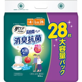 日本製紙クレシア　肌ケア　アクティ　長時間パンツ　消臭抗菌プラス　Ｌ－ＬＬ　１パック（２８枚）