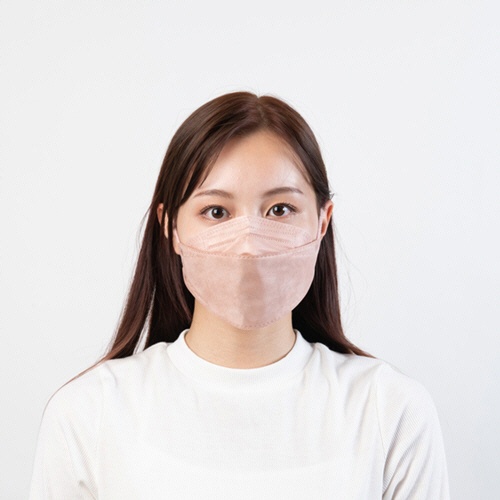 興和　三次元ダイヤモンドマスク　フリーサイズ　ピンクベージュ　個包装　１箱（２０枚）3