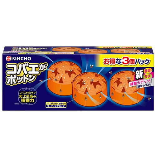 大日本除蟲菊　ＫＩＮＣＨＯ　コバエがポットン　置くタイプ　１箱（３個）1