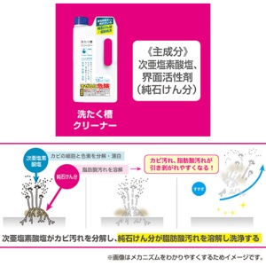 リィードジャパン　塩素系洗たく槽クリーナー　７５０ｇ　１本4