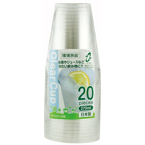 アートナップ　ＥＳ　クリアカップ　２７０ｍｌ（９オンス）　ＥＳ－０２　１パック（２０個）1