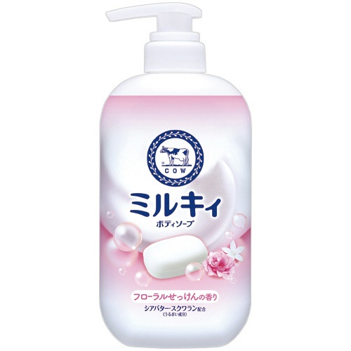 牛乳石鹸共進社　ミルキィボディソープ　フローラルせっけんの香り　本体　５００ｍＬ　１本1