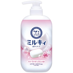 牛乳石鹸共進社　ミルキィボディソープ　フローラルせっけんの香り　本体　５００ｍｌ　１本1