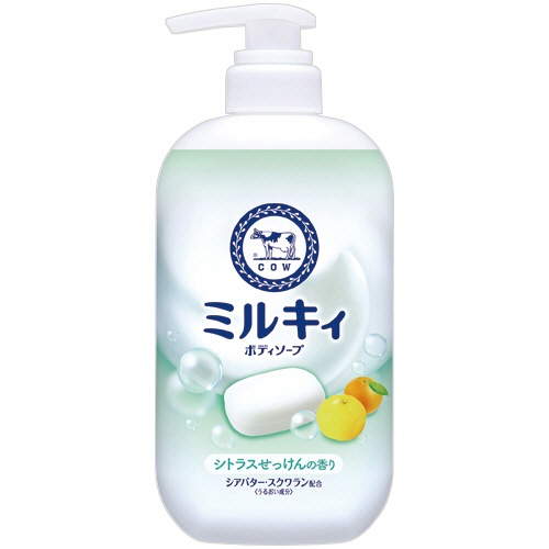 牛乳石鹸共進社　ミルキィボディソープ　シトラスせっけんの香り　本体　５００ｍＬ　１本1