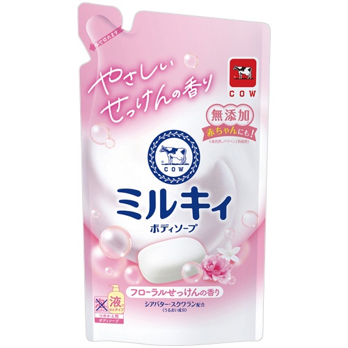 牛乳石鹸共進社　ミルキィボディソープ　フローラルせっけんの香り　詰替用　３６０ｍＬ　１パック1