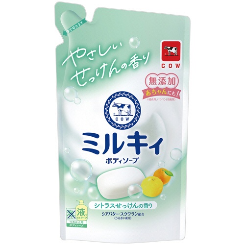 牛乳石鹸共進社　ミルキィボディソープ　シトラスせっけんの香り　詰替用　３６０ｍＬ　１パック1