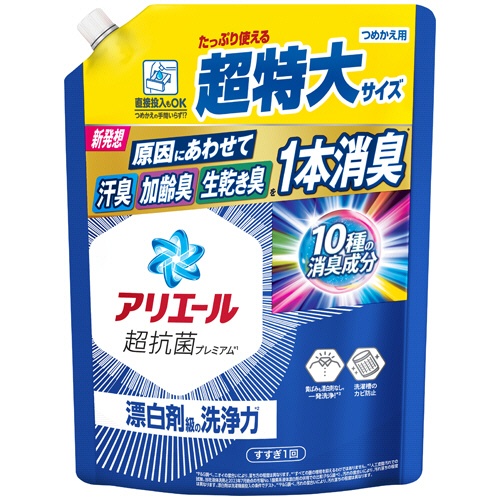 Ｐ＆Ｇ　アリエール　ジェル　つめかえ用　超特大サイズ　８６０ｇ　１パック1