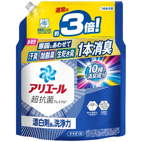 Ｐ＆Ｇ　アリエール　ジェル　つめかえ用　超ジャンボサイズ　１．２１ｋｇ　１パック1