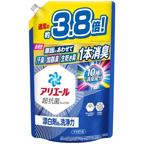 Ｐ＆Ｇ　アリエール　ジェル　つめかえ用　ウルトラジャンボサイズ　１．５５ｋｇ　１パック1