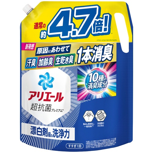 Ｐ＆Ｇ　アリエール　ジェル　つめかえ用　超ウルトラジャンボサイズ　１．９１ｋｇ　１パック1