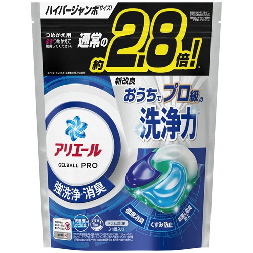 Ｐ＆Ｇ　アリエール　ジェルボールプロ　つめかえ用　ハイパージャンボサイズ　１パック（３１個）1