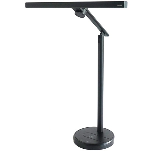 スワン電器　ＬＥＤデスクライト　スタンド式　２４Ｗ　ブラック　ＤＳ－５２０ＢＫ　１台2