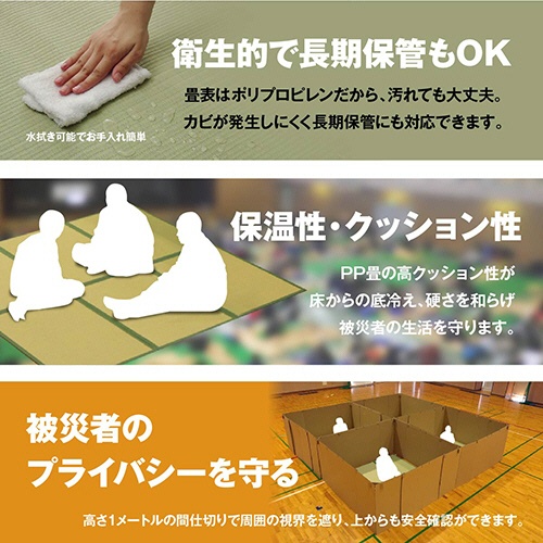 イケヒコ・コーポレーション　防災　間仕切り　置き畳セット　安全地帯　１セット5