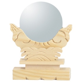 フィットポスト　神鏡　２．０寸　木製台付　１個