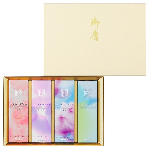 日本香堂　花風　進物　３種・色芯ろうそく入　１セット2