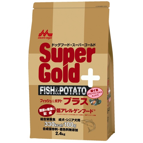 森乳サンワールド　ＳｕｐｅｒＧｏｌｄ　フィッシュ＆ポテト　プラス　関節の健康に配慮　２．４ｋｇ　１パック1