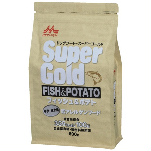森乳サンワールド　ＳｕｐｅｒＧｏｌｄ　フィッシュ＆ポテト　子犬・成犬用　８００ｇ　１パック1