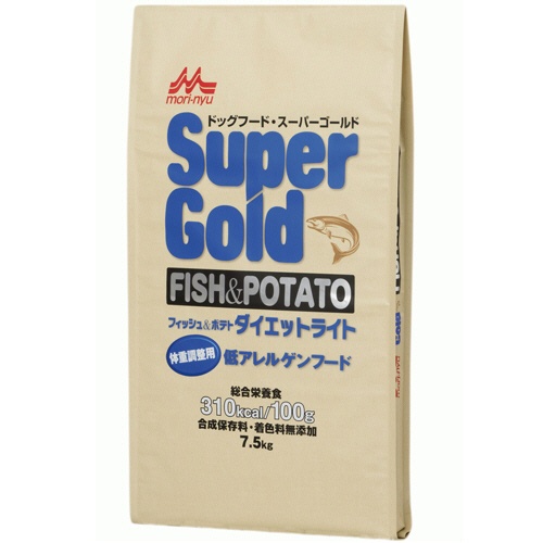 森乳サンワールド　ＳｕｐｅｒＧｏｌｄ　フィッシュ＆ポテト　ダイエットライト　７．５ｋｇ　１パック1