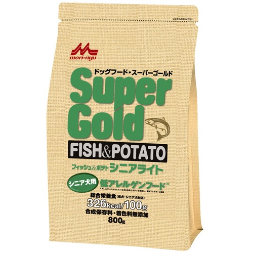 森乳サンワールド　ＳｕｐｅｒＧｏｌｄ　フィッシュ＆ポテト　シニアライト　８００ｇ　１パック1