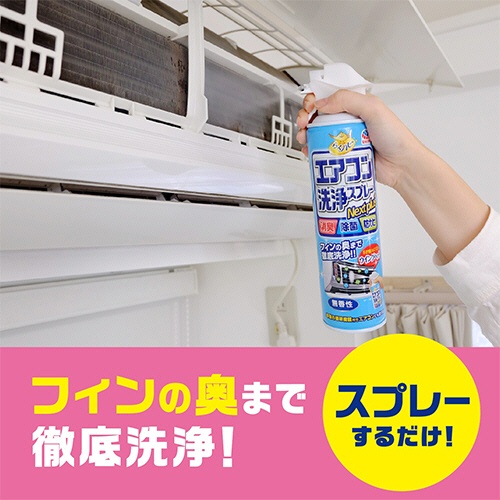 アース製薬　らくハピ　エアコン洗浄スプレー　Ｎｅｘｔｐｌｕｓ　エアリーフローラルの香り　４２０ｍｌ／本　１パック（２本）3