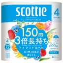 日本製紙クレシア　スコッティ　フラワーパック　３倍長持ち　シングル　１５０ｍ　くつろぐ花の香り