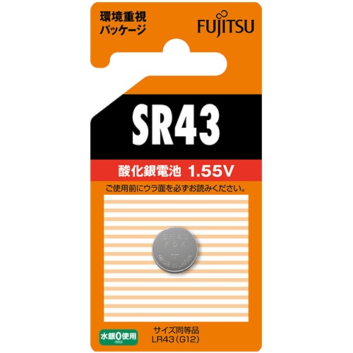 ＦＤＫ　富士通　酸化銀電池　１．５５Ｖ　ＳＲ４３Ｃ（Ｂ）Ｎ　１個1