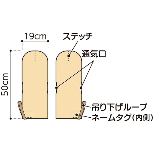オオサキメディカル　プラスハート　体圧除圧グローブ　ベージュ　１パック（２枚）2