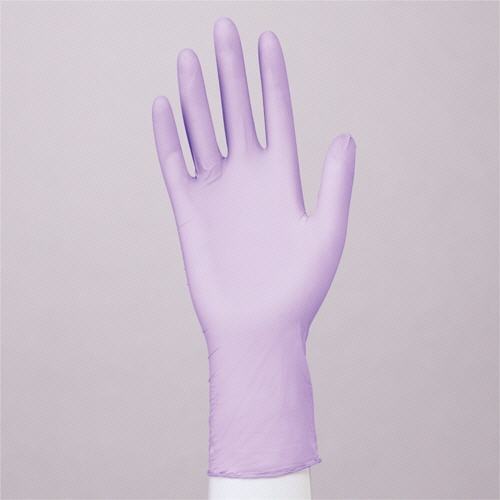 川西工業　検査検診用ニトリルグローブ　ダリア　粉なし　ＸＳ　パープル　＃２０６９　１箱（２５０枚）2