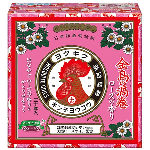 大日本除蟲菊　ＫＩＮＣＨＯ　金鳥の渦巻Ｖ　ローズの香り　１箱（３０巻）1