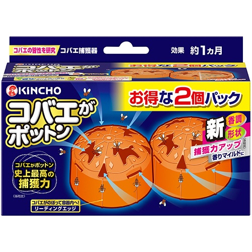 大日本除蟲菊　ＫＩＮＣＨＯ　コバエがポットン　置くタイプ　１箱（２個）1