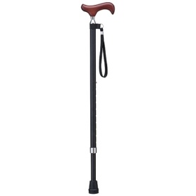 ケイ・ホスピア　愛杖　Ｅシリーズ　太杖　伸縮タイプ　ブラック　Ｅ－３０１　１本