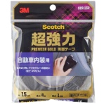 ３Ｍ　スコッチ　超強力両面テープ　プレミアゴールド　自動車内装用　１５ｍｍ×４ｍ　ＳＣＲ－１５Ｒ　１巻