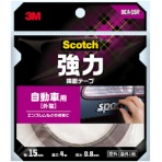 ３Ｍ　スコッチ　強力両面テープ　自動車外装用　１５ｍｍ×４ｍ　ＳＣＡ－１５Ｒ　１巻