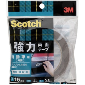 ３Ｍ　スコッチ　強力両面テープ　自動車外装用　１５ｍｍ×４ｍ　ＳＣＡ－１５Ｒ　１巻1