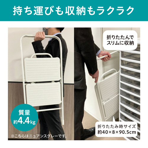 たのめーる】アイリスオーヤマ 折りたたみステップ 2段