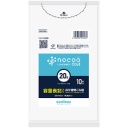 日本サニパック　ｎｏｃｏｏ　容量表記ごみ袋　業務用　白半透明　２０Ｌ　０．０２３ｍｍ　ＣＨＴ２６　１パック（１０枚）